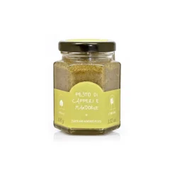 La Nicchia - Pantelleria Preserved Foods-La Nicchia - Capers of Pantelleria since 1949 - Caper and Almonds Pesto - 100 g - Avvenice