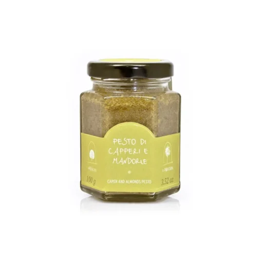 La Nicchia - Pantelleria Preserved Foods-La Nicchia - Capers of Pantelleria since 1949 - Caper and Almonds Pesto - 100 g - Avvenice