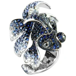La Prima Luxury Rings-- The Sapphire Blue Fish - Jewelry - Luxury Exclusive Collection - Avvenice