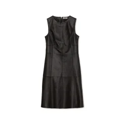 La Rando Dresses-- Berazategui Dress - Soft Lambskin - Black - Artisan Dress - Luxury High Quality Leather - Avvenice