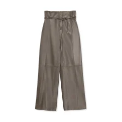 La Rando Trousers-- Bernal Pants - Soft Lambskin - Grey - Artisan Pants - Luxury High Quality Leather - Avvenice