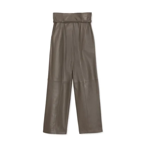 La Rando Trousers-- Bernal Pants - Soft Lambskin - Grey - Artisan Pants - Luxury High Quality Leather - Avvenice