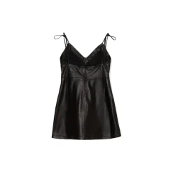 La Rando Dresses-- Bragado Dress - Soft Lambskin - Black - Artisan Dress - Luxury High Quality Leather - Avvenice