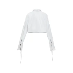 La Rando Shirts-- Concordia Shirt - Lambskin Leather - White - Artisan Shirts - Luxury High Quality Leather - Avvenice