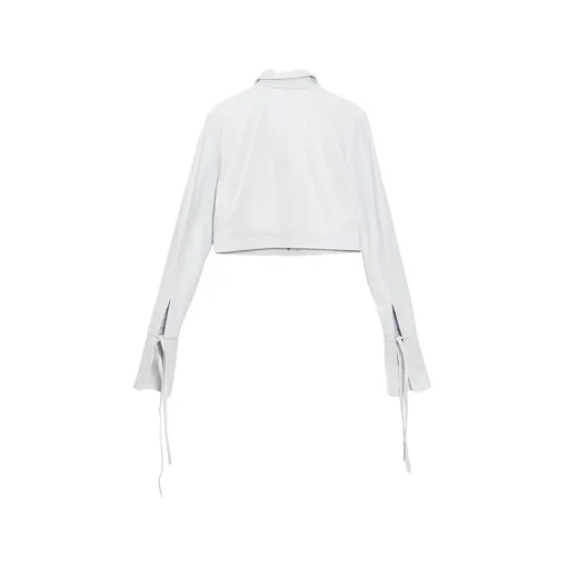 La Rando Shirts-- Concordia Shirt - Lambskin Leather - White - Artisan Shirts - Luxury High Quality Leather - Avvenice