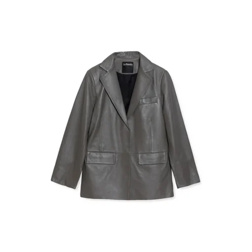 La Rando Jackets-- Ezpeleta Blazer - Soft Lambskin - Grey - Artisan Jacket - Luxury High Quality Leather - Avvenice