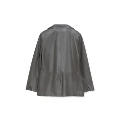 La Rando Jackets-- Ezpeleta Blazer - Soft Lambskin - Grey - Artisan Jacket - Luxury High Quality Leather - Avvenice