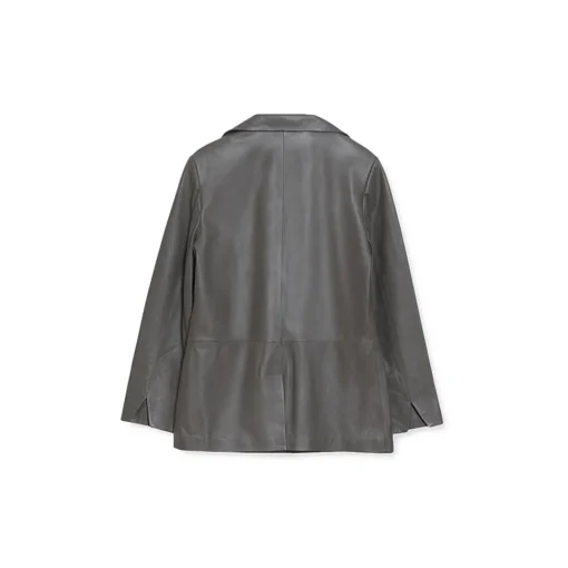 La Rando Jackets-- Ezpeleta Blazer - Soft Lambskin - Grey - Artisan Jacket - Luxury High Quality Leather - Avvenice