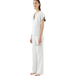 La Rando Tops-- Lezama Top - Lambskin Leather - White - Artisan Top - Luxury High Quality Leather - Avvenice