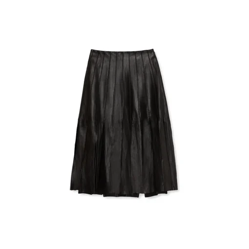 La Rando Skirts-- Lobos Skirt - Soft Lambskin - Black - Artisan Skirt - Luxury High Quality Leather - Avvenice