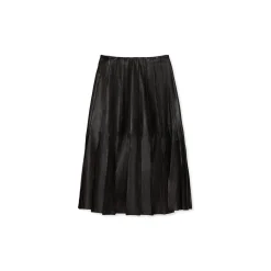La Rando Skirts-- Lobos Skirt - Soft Lambskin - Black - Artisan Skirt - Luxury High Quality Leather - Avvenice