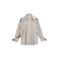 La Rando Shirts-- Longchamps Shirt - Silk - Pearl Grey - Artisan Shirts - Luxury High Quality Leather - Avvenice