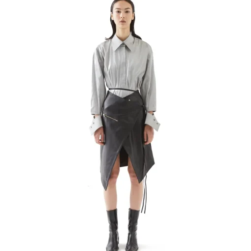 La Rando Shirts-- Longchamps Shirt - Silk - Pearl Grey - Artisan Shirts - Luxury High Quality Leather - Avvenice
