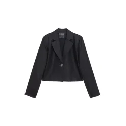 La Rando Jackets-- Trelew Blazer - Linen - Black - Artisan Jacket - Luxury High Quality Leather - Avvenice