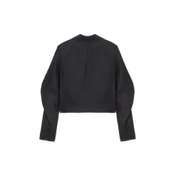 La Rando Jackets-- Trelew Blazer - Linen - Black - Artisan Jacket - Luxury High Quality Leather - Avvenice