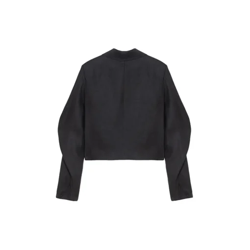 La Rando Jackets-- Trelew Blazer - Linen - Black - Artisan Jacket - Luxury High Quality Leather - Avvenice
