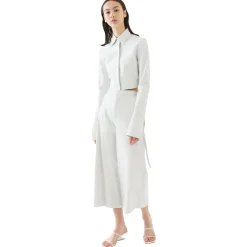 La Rando Trousers-- Varela Pants - Soft Lambskin - White - Artisan Pants - Luxury High Quality Leather - Avvenice