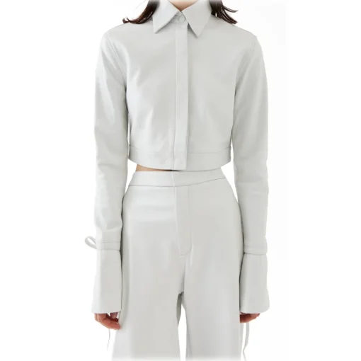 La Rando Trousers-- Varela Pants - Soft Lambskin - White - Artisan Pants - Luxury High Quality Leather - Avvenice