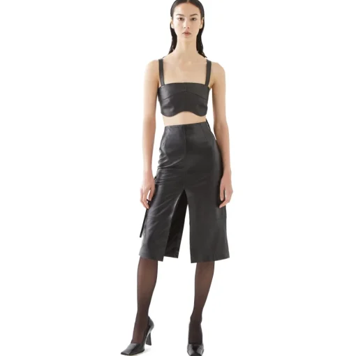 La Rando Tops-- Wilde Top - Bovine Leather - Black - Artisan Top - Luxury High Quality Leather - Avvenice
