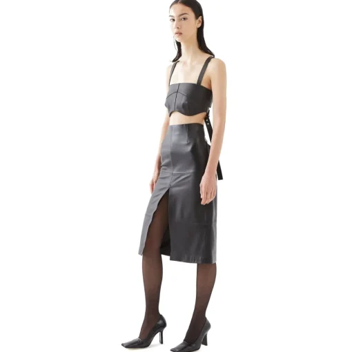 La Rando Tops-- Wilde Top - Bovine Leather - Black - Artisan Top - Luxury High Quality Leather - Avvenice