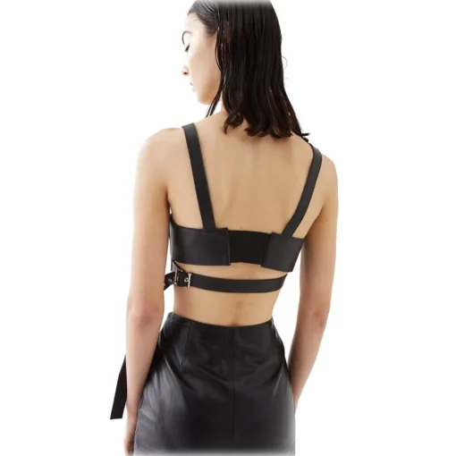 La Rando Tops-- Wilde Top - Bovine Leather - Black - Artisan Top - Luxury High Quality Leather - Avvenice