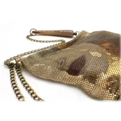 Laura B Bags-- Freya Horn Pleated Shoulder Bag - Gold - Black Wonder Woman - Luxury High Quality Bag - Avvenice