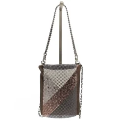 Laura B Bags-- Laure Disco Bag - Pink Bronze Lamb - Gold White Silver Black - Shoulder Bag - Luxury High Quality Bag - Avvenice