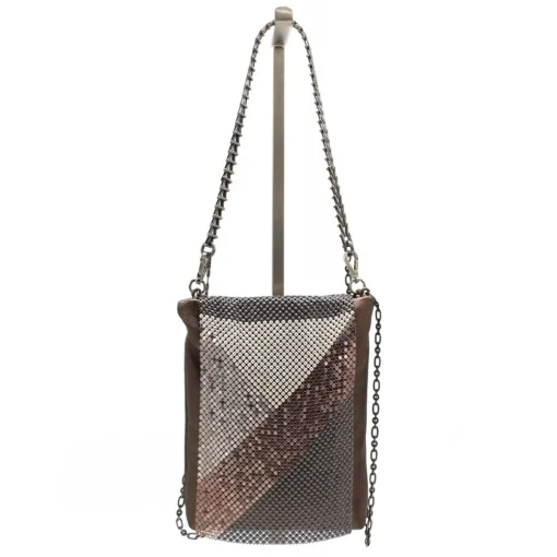 Laura B Bags-- Laure Disco Bag - Pink Bronze Lamb - Gold White Silver Black - Shoulder Bag - Luxury High Quality Bag - Avvenice