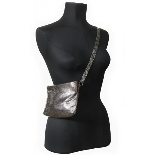 Laura B Bags-- Sam Body Bag - Shiny Dorè - Body Bag - Luxury High Quality Bag - Avvenice