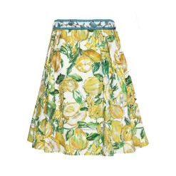 Leda Di Marti Skirts-- Grampo Long Skirt - Cedar Print - Haute Couture Made in Italy - Luxury High Quality Dress - Avvenice