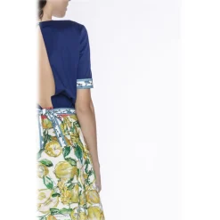 Leda Di Marti Skirts-- Grampo Long Skirt - Cedar Print - Haute Couture Made in Italy - Luxury High Quality Dress - Avvenice