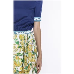 Leda Di Marti Skirts-- Grampo Long Skirt - Cedar Print - Haute Couture Made in Italy - Luxury High Quality Dress - Avvenice