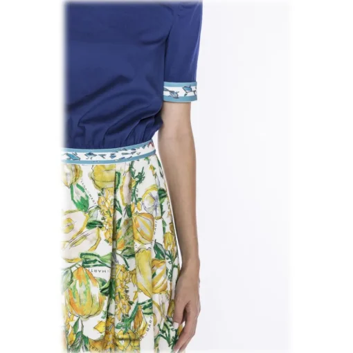 Leda Di Marti Skirts-- Grampo Long Skirt - Cedar Print - Haute Couture Made in Italy - Luxury High Quality Dress - Avvenice