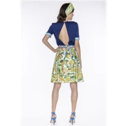Leda Di Marti Skirts-- Grampo Long Skirt - Cedar Print - Haute Couture Made in Italy - Luxury High Quality Dress - Avvenice