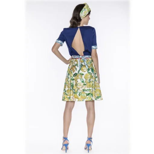 Leda Di Marti Skirts-- Grampo Long Skirt - Cedar Print - Haute Couture Made in Italy - Luxury High Quality Dress - Avvenice