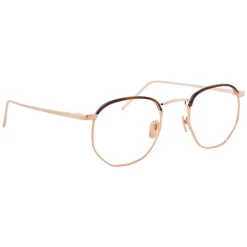 Linda Farrow Sunglasses & Eyewear-- 586 C4 Angular Optical Frames - Rose Gold - Eyewear - Avvenice