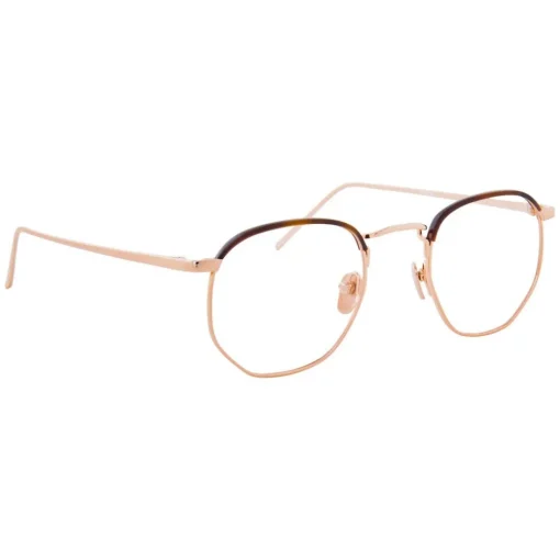 Linda Farrow Sunglasses & Eyewear-- 586 C4 Angular Optical Frames - Rose Gold - Eyewear - Avvenice