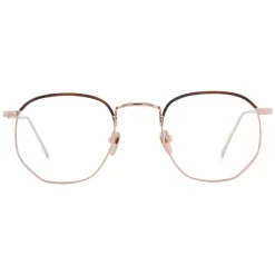 Linda Farrow Sunglasses & Eyewear-- 586 C4 Angular Optical Frames - Rose Gold - Eyewear - Avvenice