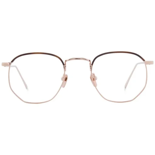 Linda Farrow Sunglasses & Eyewear-- 586 C4 Angular Optical Frames - Rose Gold - Eyewear - Avvenice