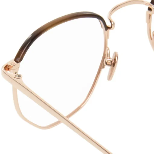 Linda Farrow Sunglasses & Eyewear-- 586 C4 Angular Optical Frames - Rose Gold - Eyewear - Avvenice