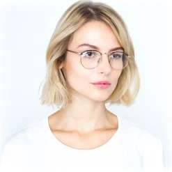 Linda Farrow Sunglasses & Eyewear-- 586 C4 Angular Optical Frames - Rose Gold - Eyewear - Avvenice
