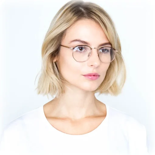 Linda Farrow Sunglasses & Eyewear-- 586 C4 Angular Optical Frames - Rose Gold - Eyewear - Avvenice