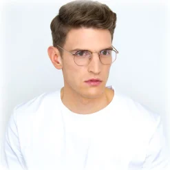 Linda Farrow Sunglasses & Eyewear-- 586 C4 Angular Optical Frames - Rose Gold - Eyewear - Avvenice