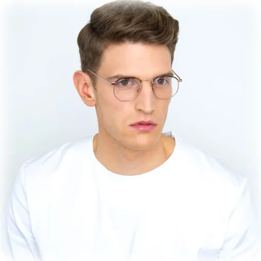 Linda Farrow Sunglasses & Eyewear-- 586 C4 Angular Optical Frames - Rose Gold - Eyewear - Avvenice
