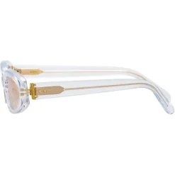 Linda Farrow Sunglasses & Eyewear-- 960 C3 Angular Sunglasses - Clear - Eyewear - Avvenice