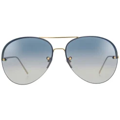 Linda Farrow Sunglasses & Eyewear-- 574 C6 Aviator Sunglasses - Gold - Eyewear - Avvenice