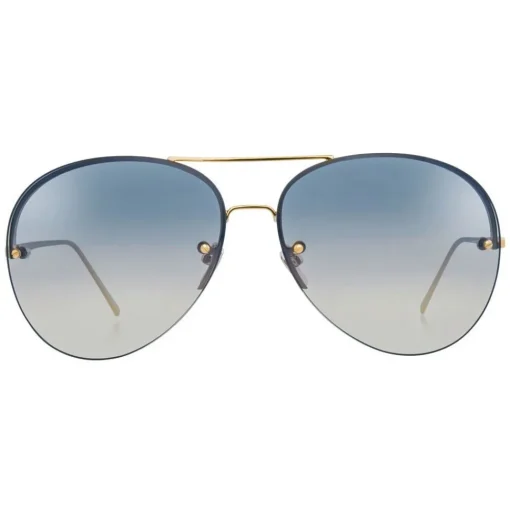 Linda Farrow Sunglasses & Eyewear-- 574 C6 Aviator Sunglasses - Gold - Eyewear - Avvenice