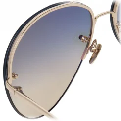 Linda Farrow Sunglasses & Eyewear-- 574 C6 Aviator Sunglasses - Gold - Eyewear - Avvenice
