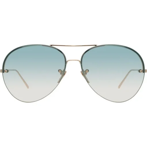Linda Farrow Sunglasses & Eyewear-- 574 C10 Aviator Sunglasses - Yellow Gold - Eyewear - Avvenice