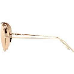 Linda Farrow Sunglasses & Eyewear-- 426 C3 Aviator Sunglasses - Rose Gold - Eyewear - Avvenice